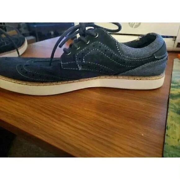 Stacy Adams Wingtip Shoes Black Denim sneakers Men's Size 8 Casual  shoes. A24 - Picture 5 of 9